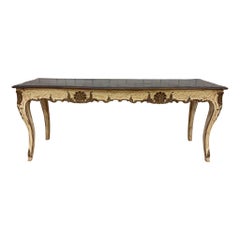 Table console provinciale française sculptée à la main avec plateau en bois de cerisier