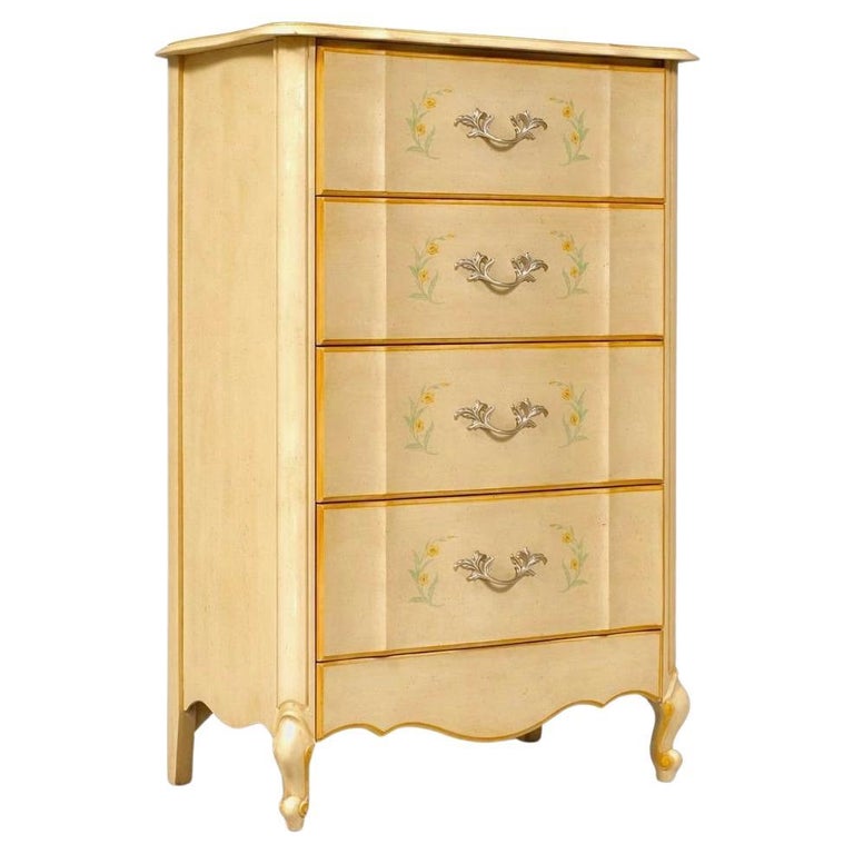 Vintage French Provincial Hand-Painted Cream Dresser w/ Cabriole Legs at 1stDibs Vintage French Provincial Hand-Painted Cream Dresser w/ Cabriole Legs at 1stDibs