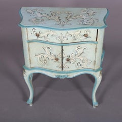 Vintage French Provincial Hand Painted End Stand by Florentia and Made in Italy