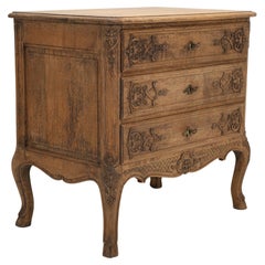 Vintage French Provincial Louis XV Style Carved Chest of Drawers