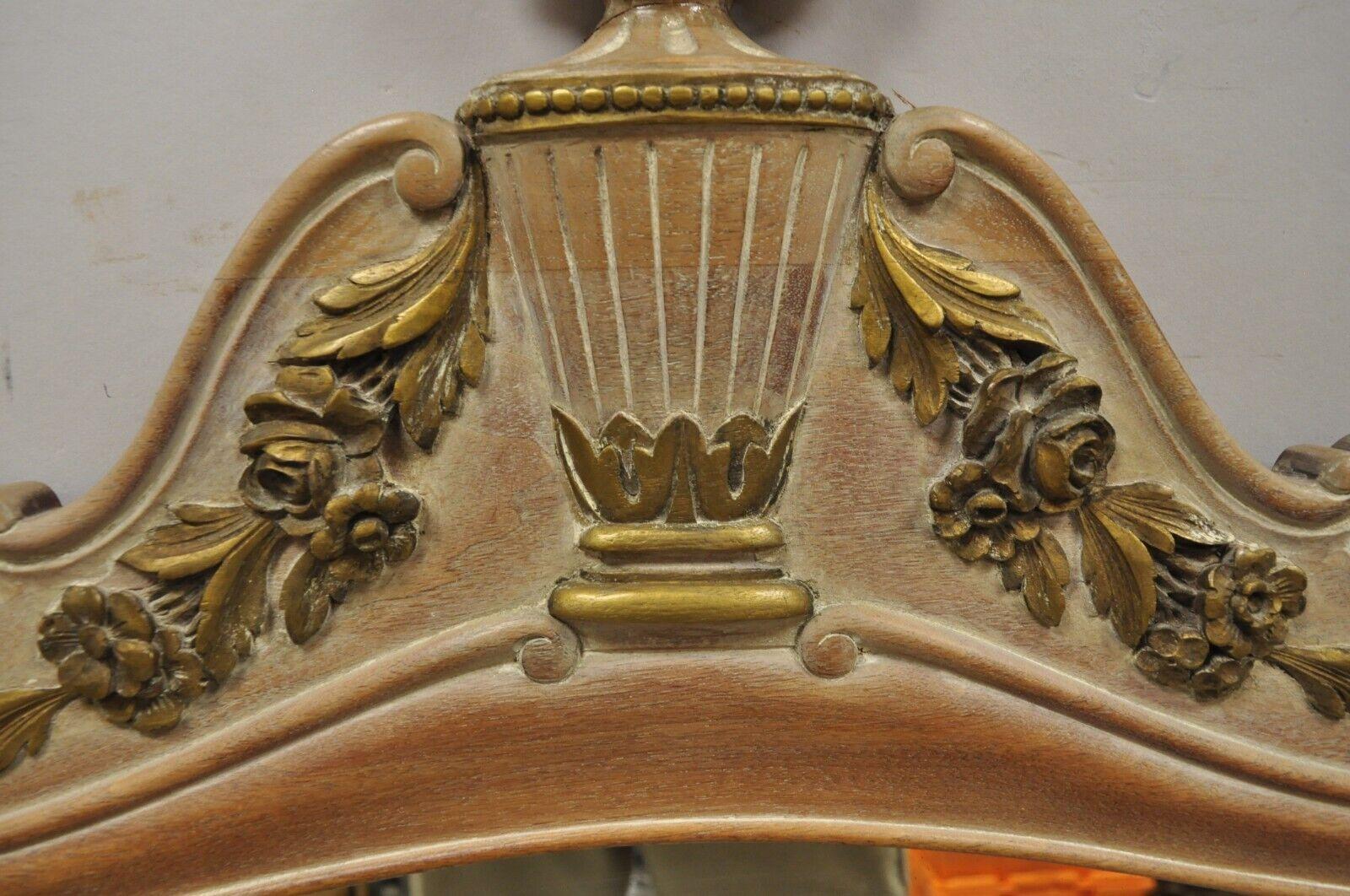 XX secolo Specchio da parete con console in legno intagliato in stile Luigi XV in vendita