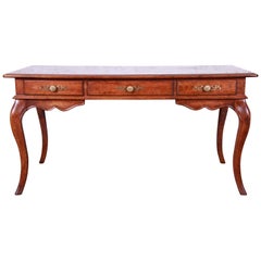 Retro French Provincial Louis XV Style Oak Writing Desk by Hickory