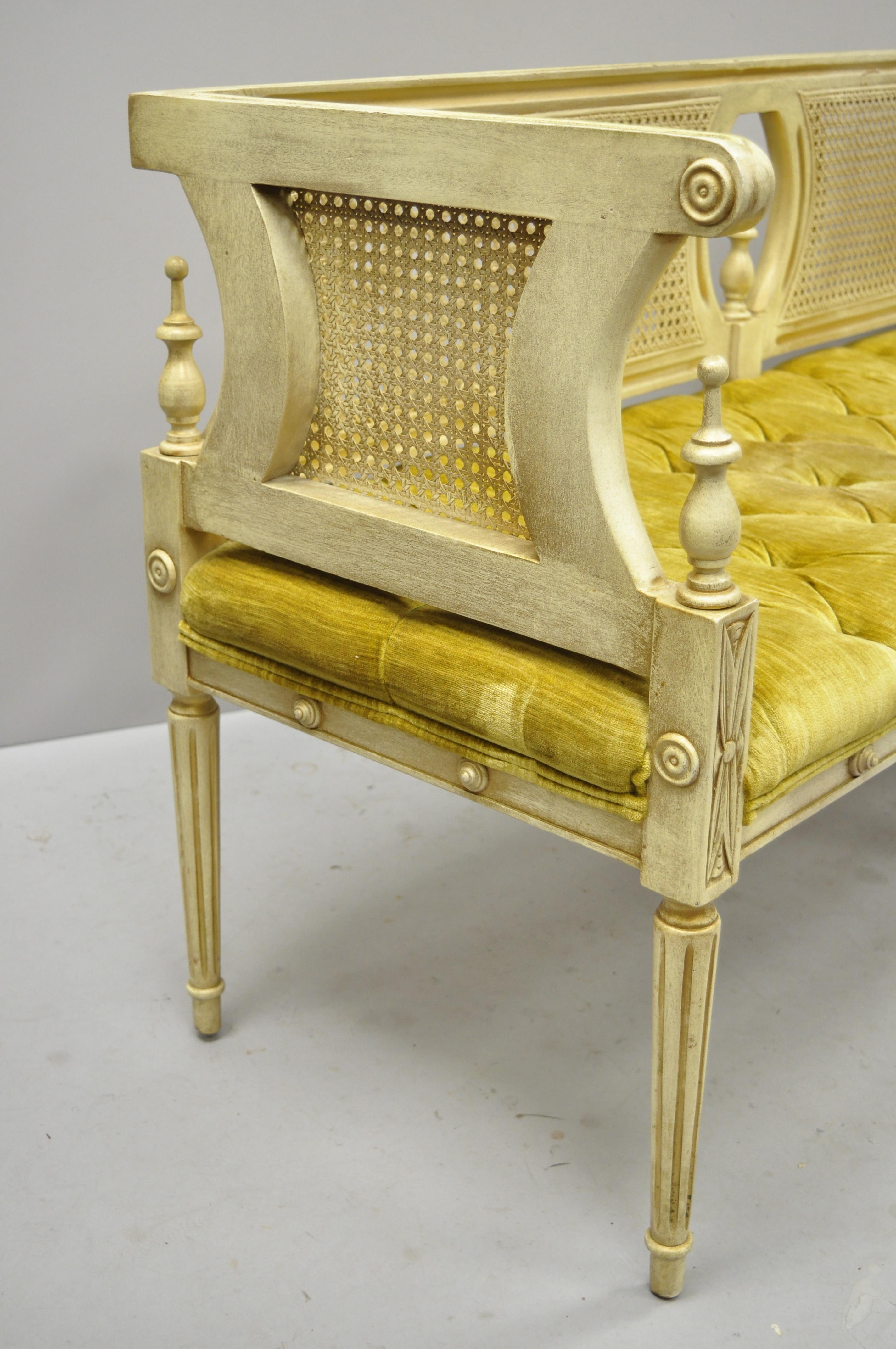 gold bench with back