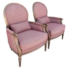 Vintage French Provincial Lounge Chairs by Ethan Allen - A Pair