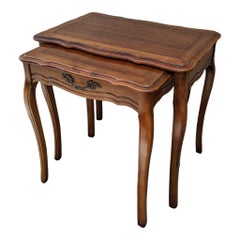 Vintage French Provincial Nesting Tables, Pair