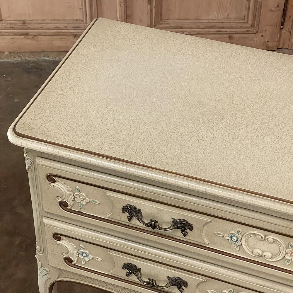 Vintage French Provincial Painted Commode For Sale 11