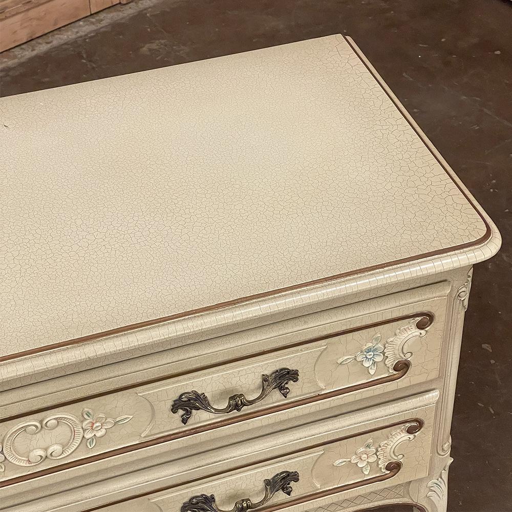 Vintage French Provincial Painted Commode For Sale 12