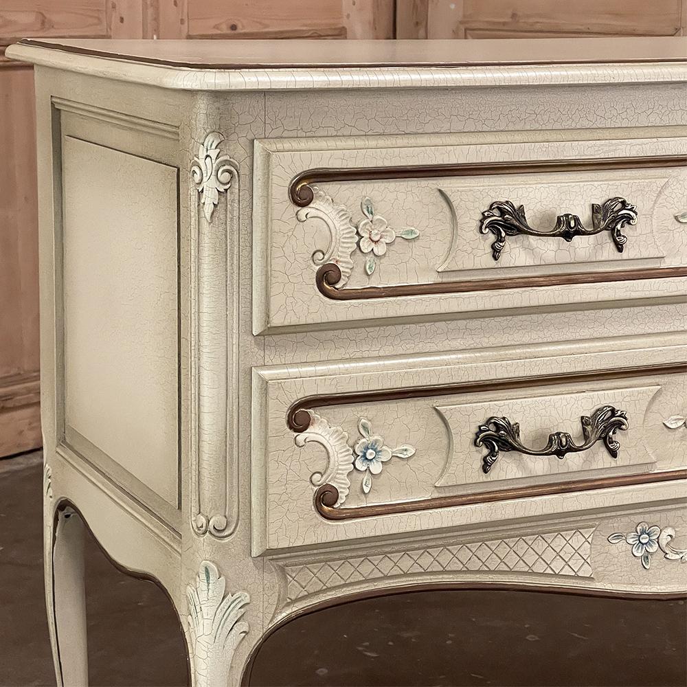 Vintage French Provincial Painted Commode For Sale 3