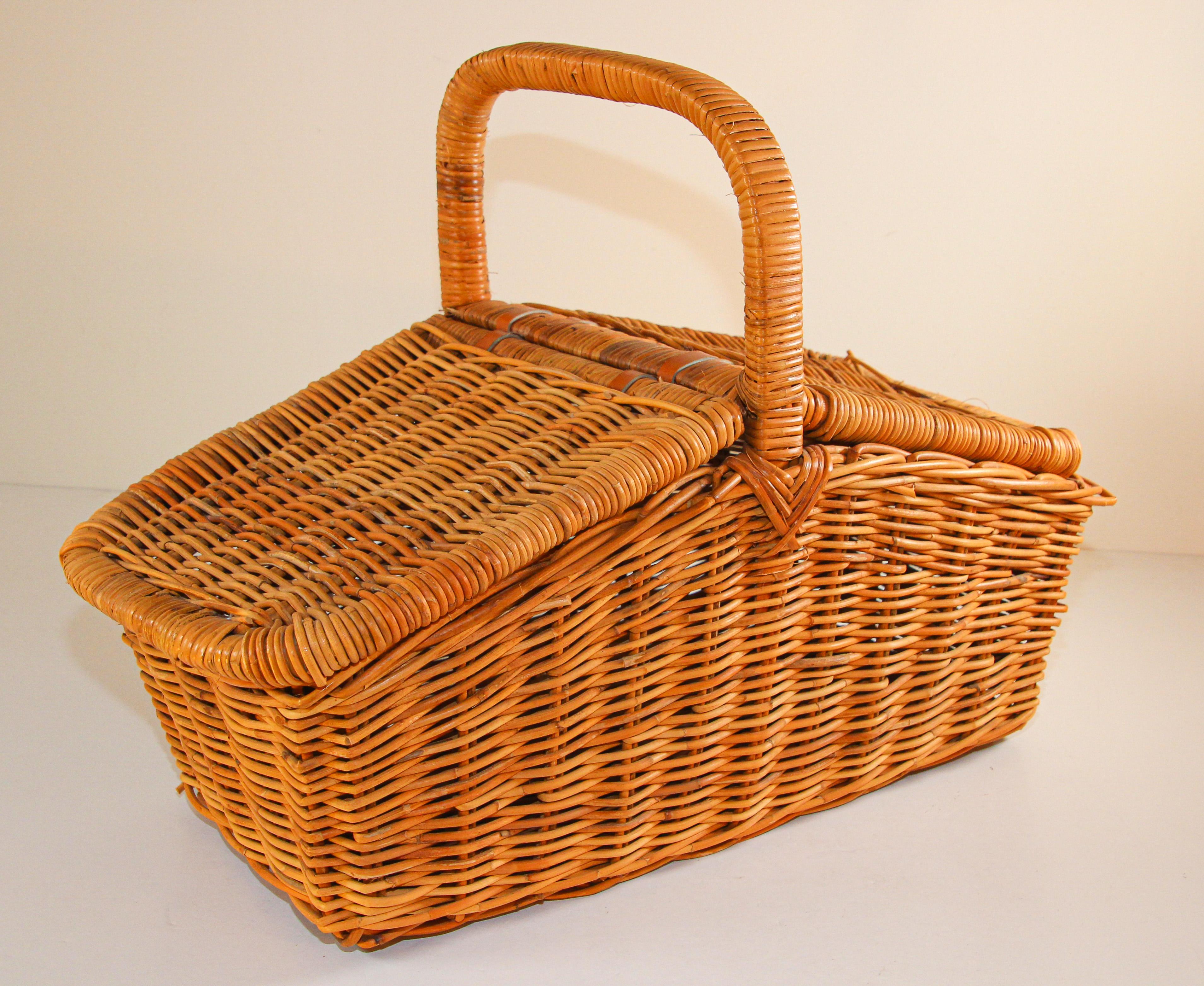 vintage rattan basket