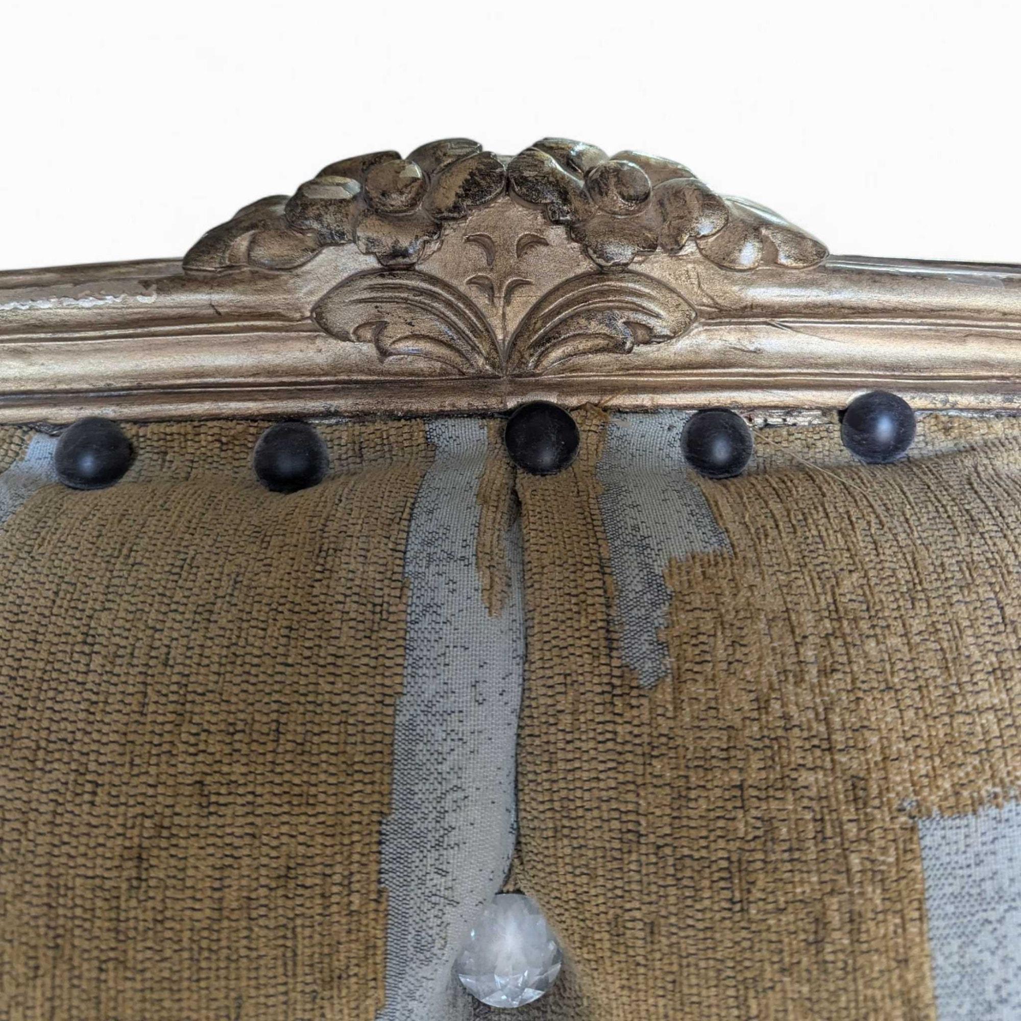 XX secolo Vintage French Provincial Rococo Revival Settee, Circa 1950s, Tufted Back in vendita