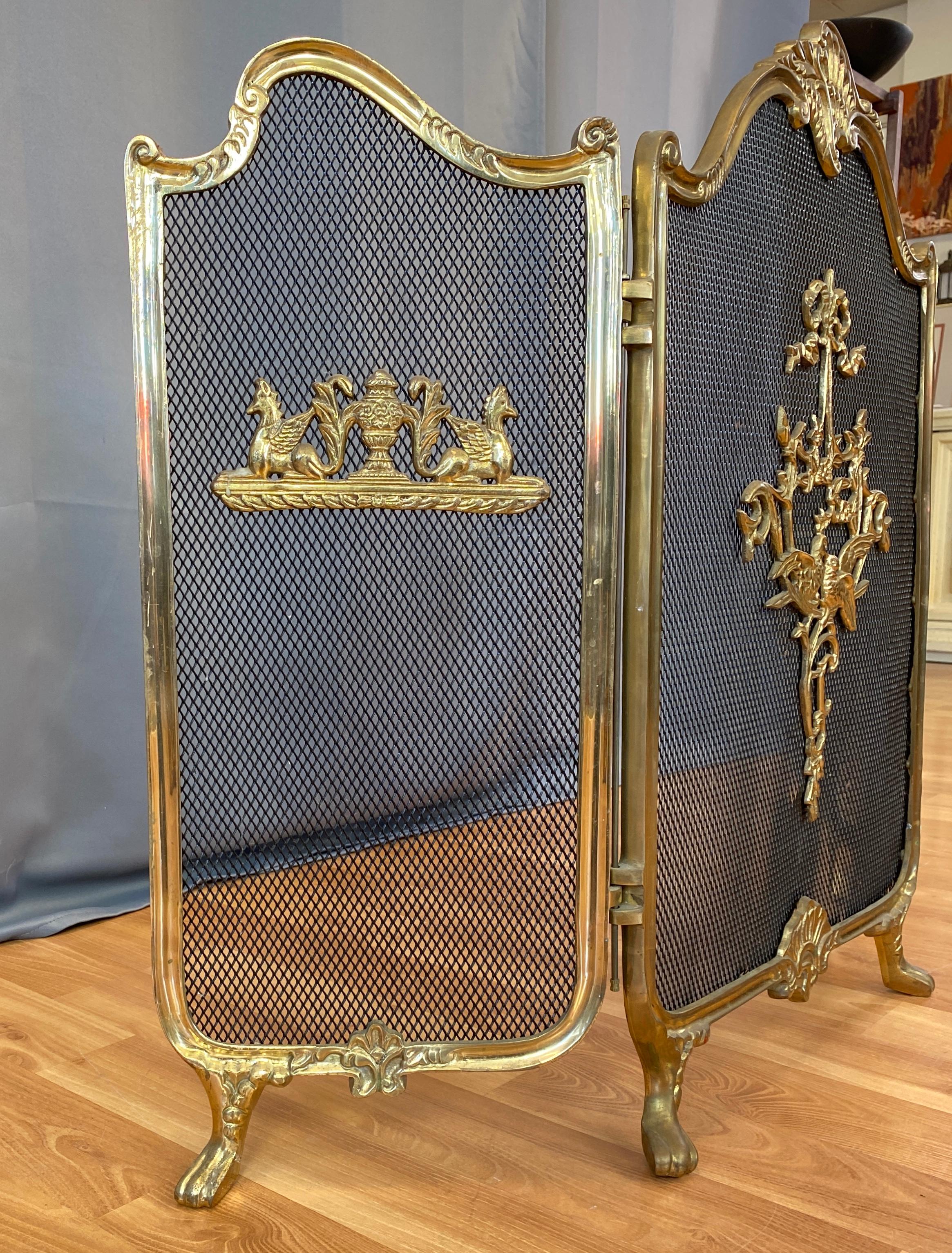 french fireplace screen