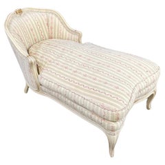 Vintage French Provincial Style Chaise Lounge Chair