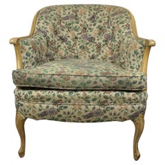 Vintage French Provincial Style Club Chair with Tufted Back
