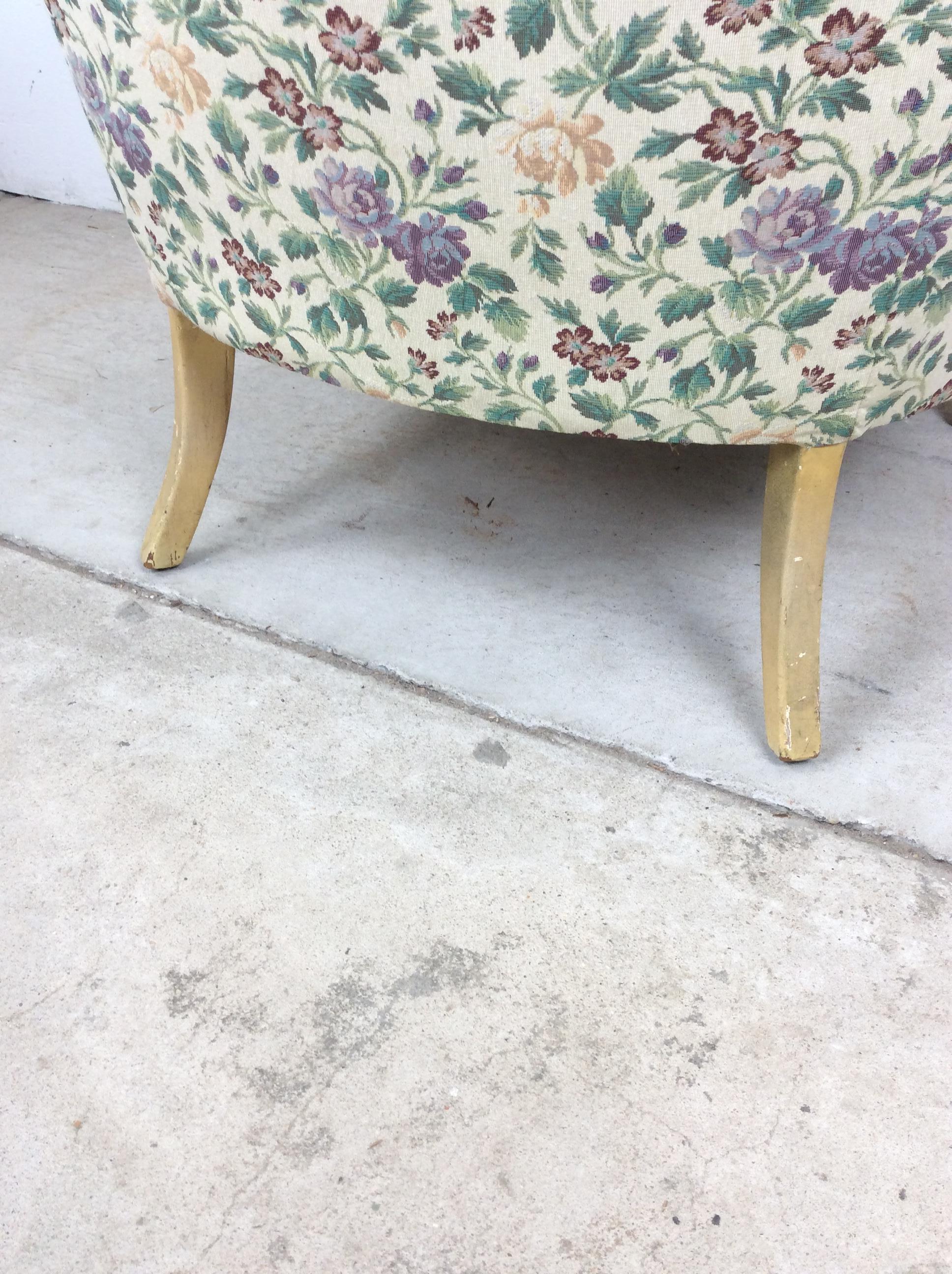 Sedia Club in stile provinciale francese vintage con schienale imbottito in vendita 6