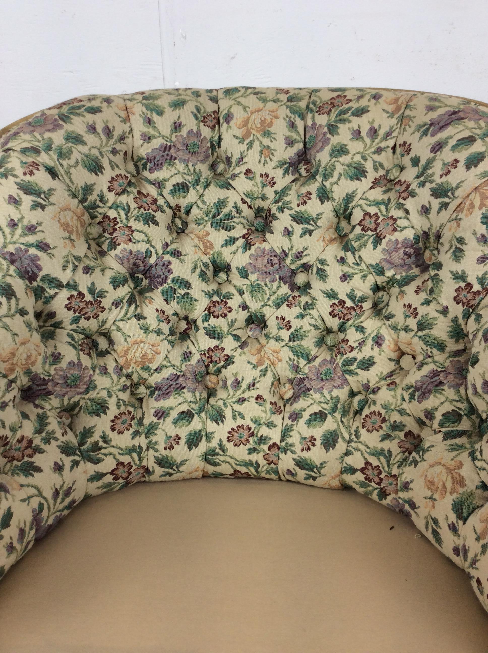 Sedia Club in stile provinciale francese vintage con schienale imbottito in vendita 10