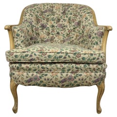 Vintage French Provincial Style Club Chair with Tufted Seat Back
