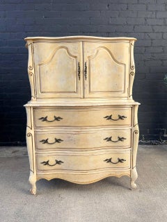 Vintage French Provincial Style Highboy Dresser