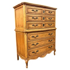 Antique French Provincial Style Highboy Dresser