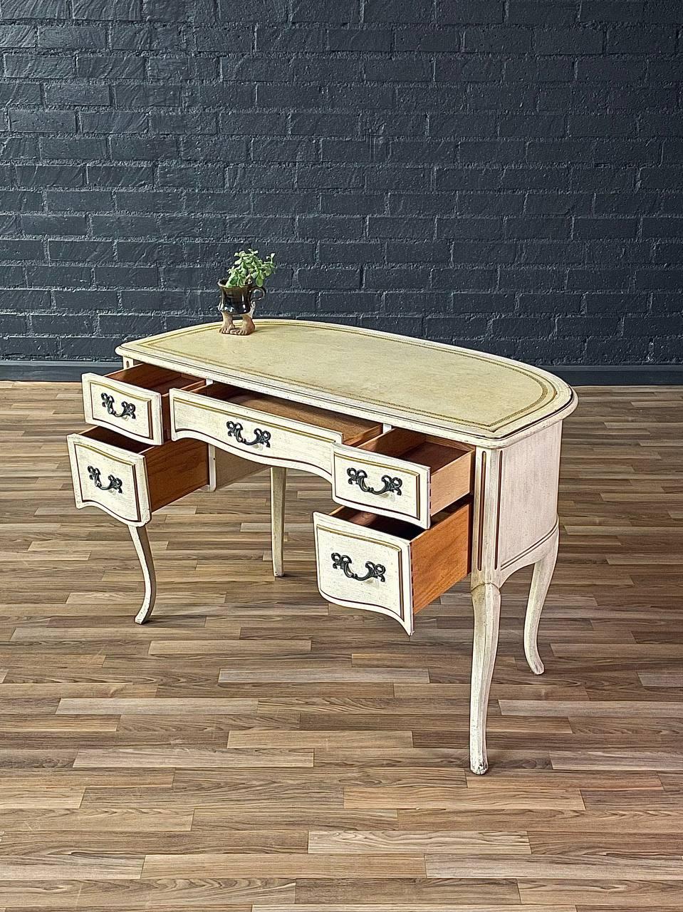 American Vintage French Provincial Style Painted Writing Desk For Sale