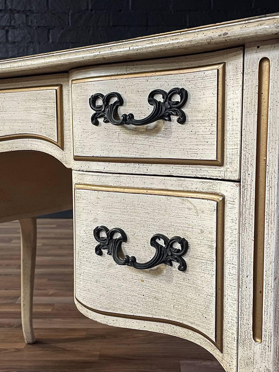 Vintage French Provincial Style Painted Writing Desk For Sale 1