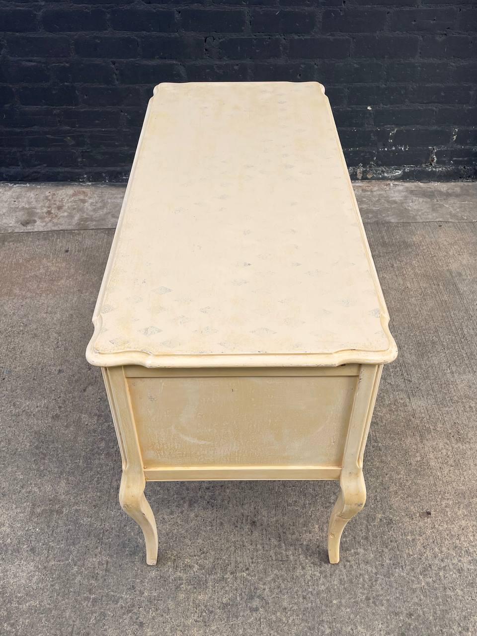 Mid-20th Century Vintage French Provincial Style Painted Writing Desk For Sale