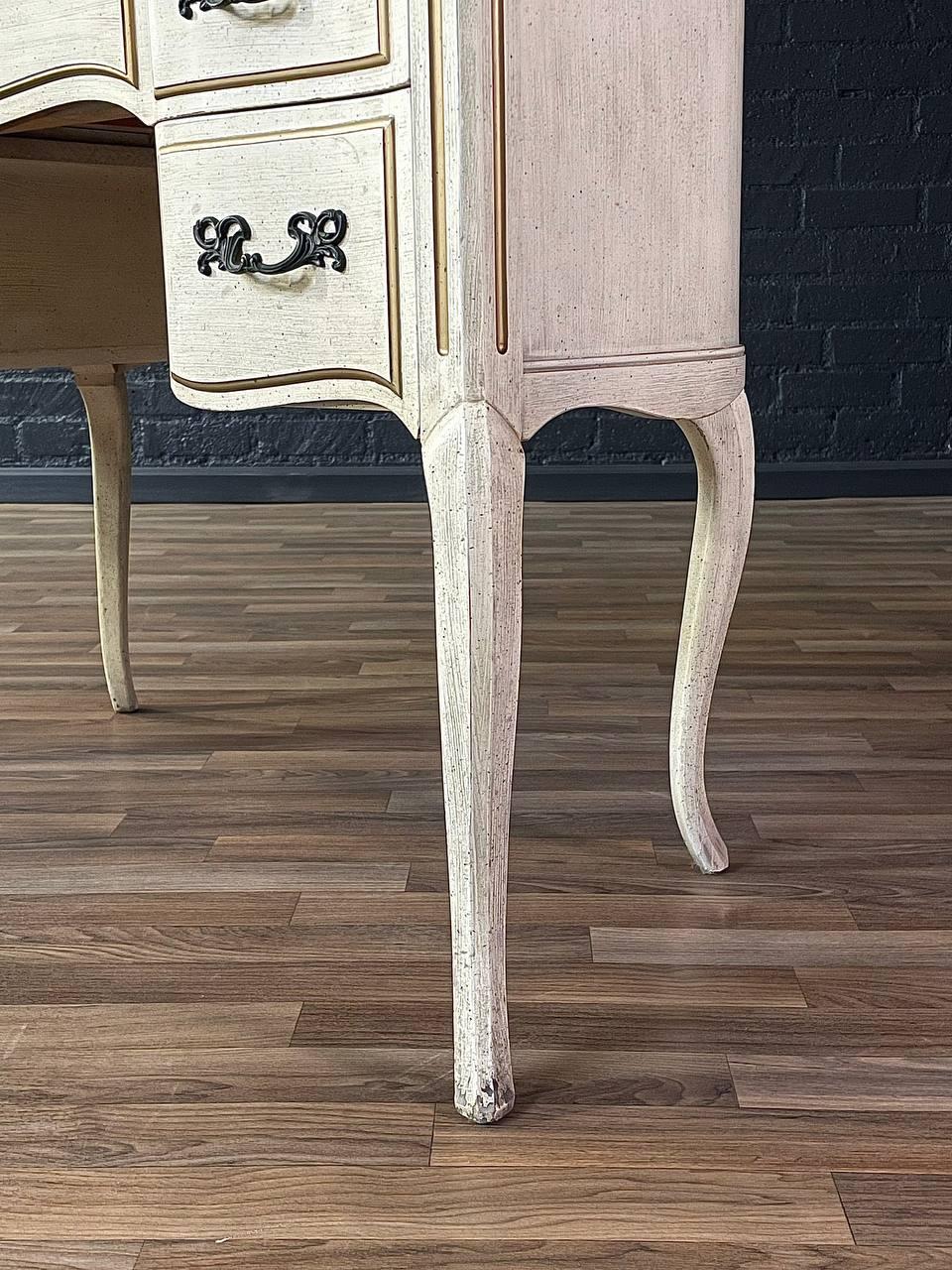 Vintage French Provincial Style Painted Writing Desk For Sale 2