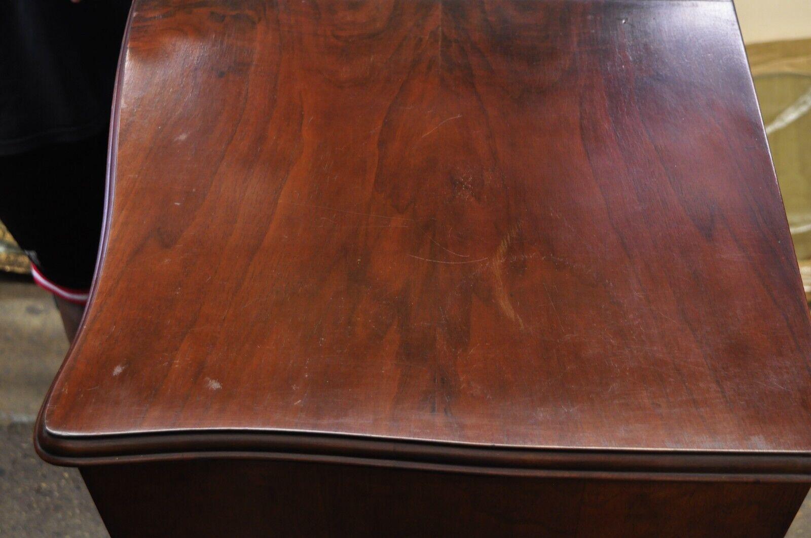 Vintage French Provincial Style Walnut Tall Chest Dresser Highboy Chest on Chest 3