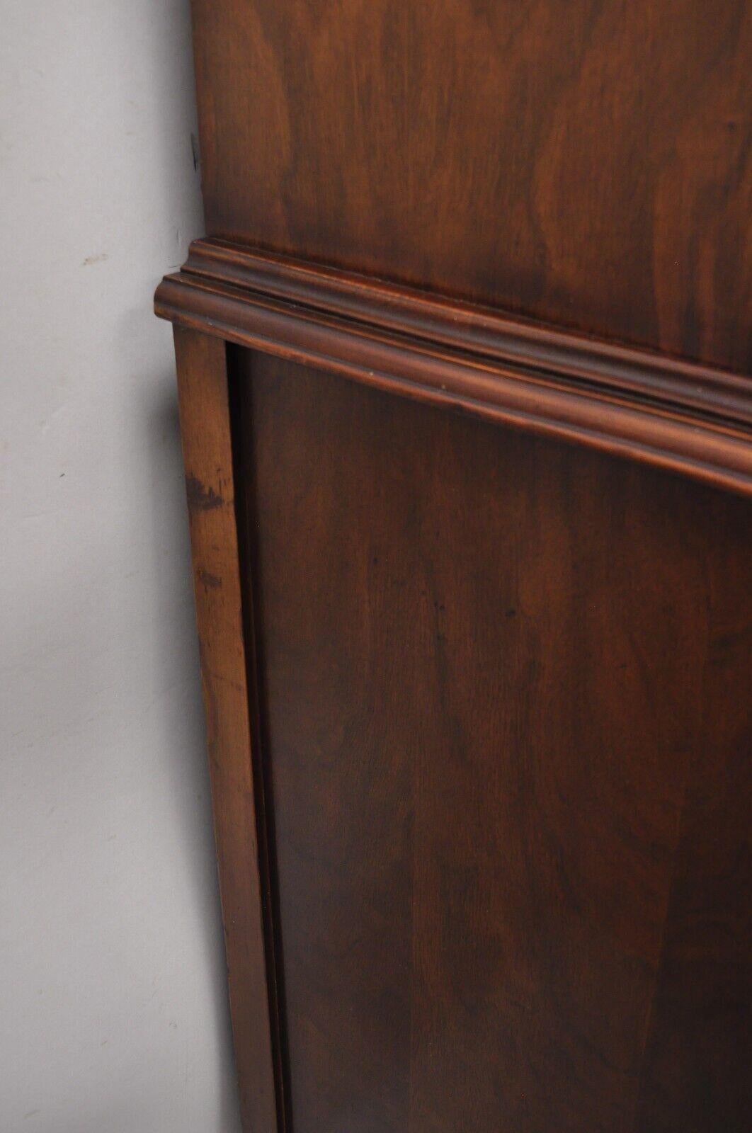 Vintage French Provincial Style Walnut Tall Chest Dresser Highboy Chest on Chest 4