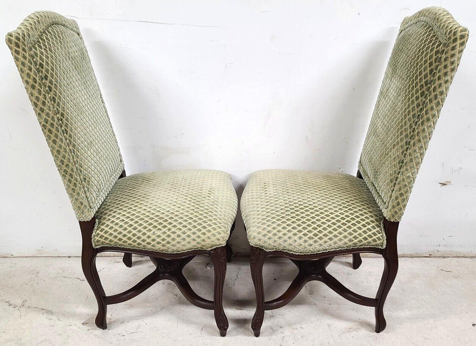 Vintage French Provincial Velvet Dining Chairs, Set of 6 1