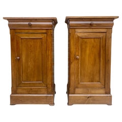Used French Provincial Walnut Nightstands, 1920, Set of 2