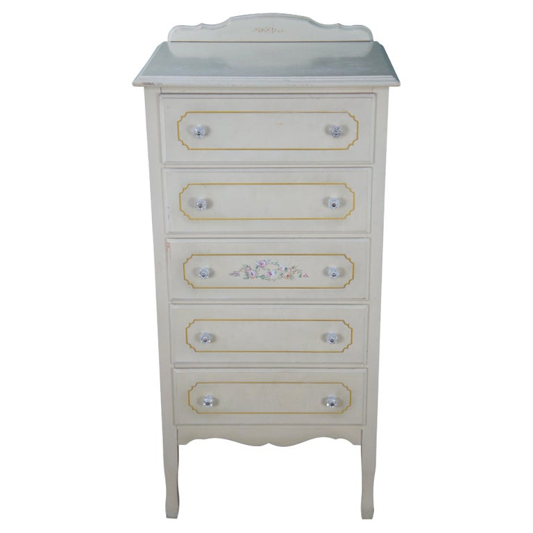 Vintage French Provincial White Painted Lingerie Chest Semainier Dresser Chic 45 For Sale at 1stDibs Vintage French Provincial White Painted Lingerie Chest Semainier Dresser Chic 45 For Sale at 1stDibs