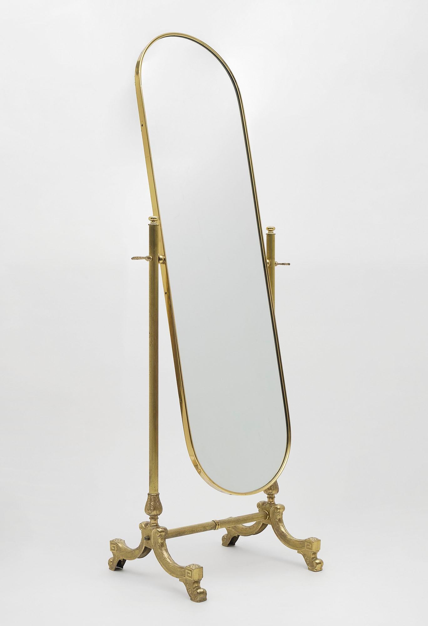 miroir sur pied psyche ancien