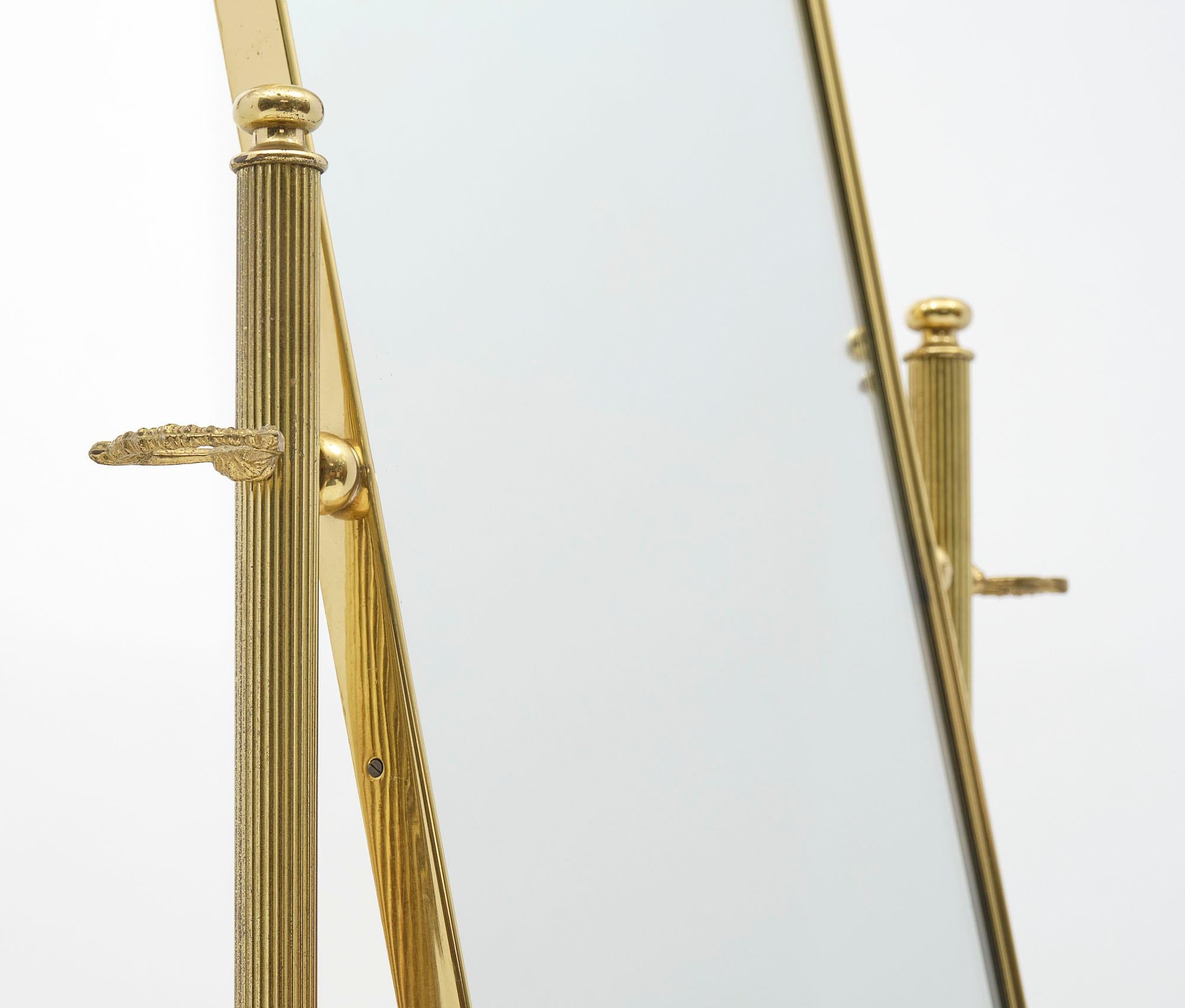 miroir psyche en bois ancien