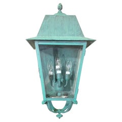 Vintage French Quarter Style Solid Brass Wall Lantern – Oversized