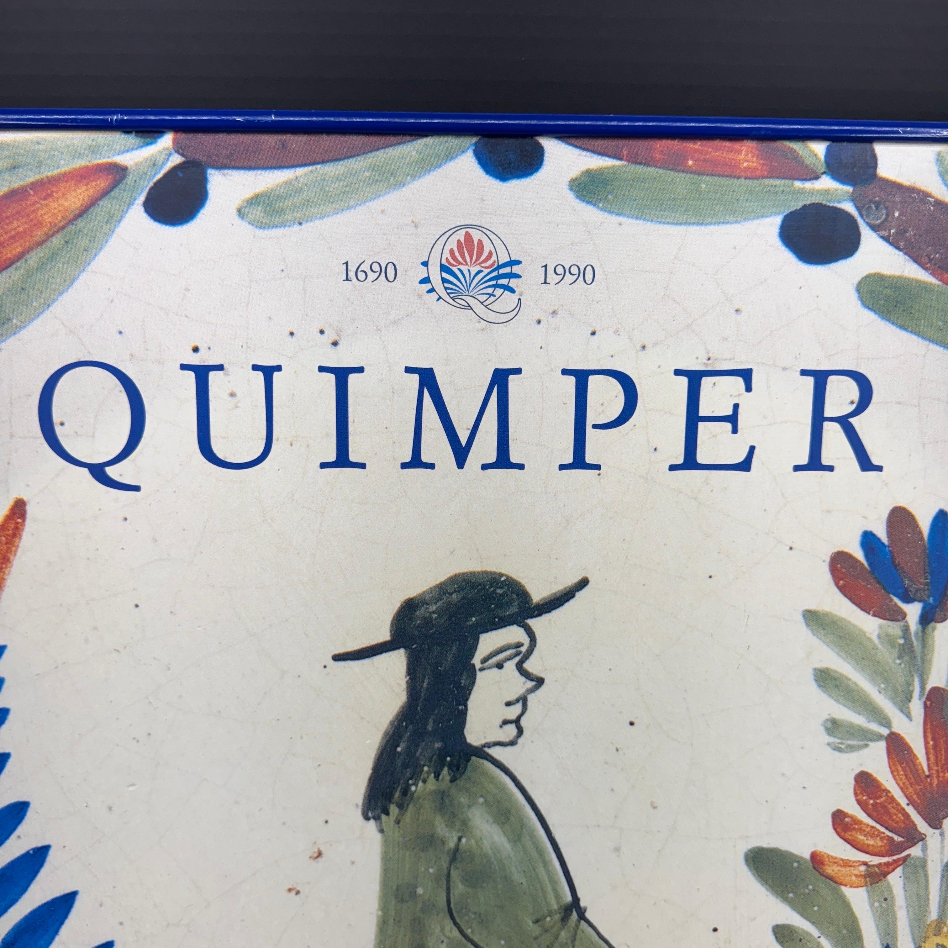 This print, which has been texturized, is a 1990 exhibition piece at the Musée des Beaux-Arts in Quimper, France, celebrating three centuries of Quimper faience pottery. Great stand alone art or would certainly work grouped with other art or