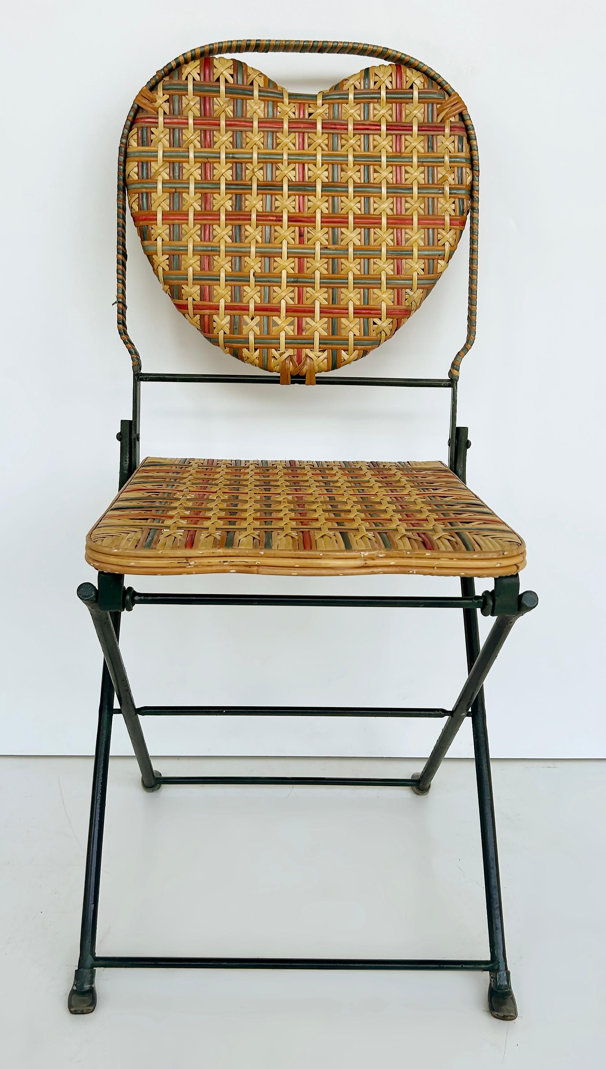 chaise rotin et fer forge