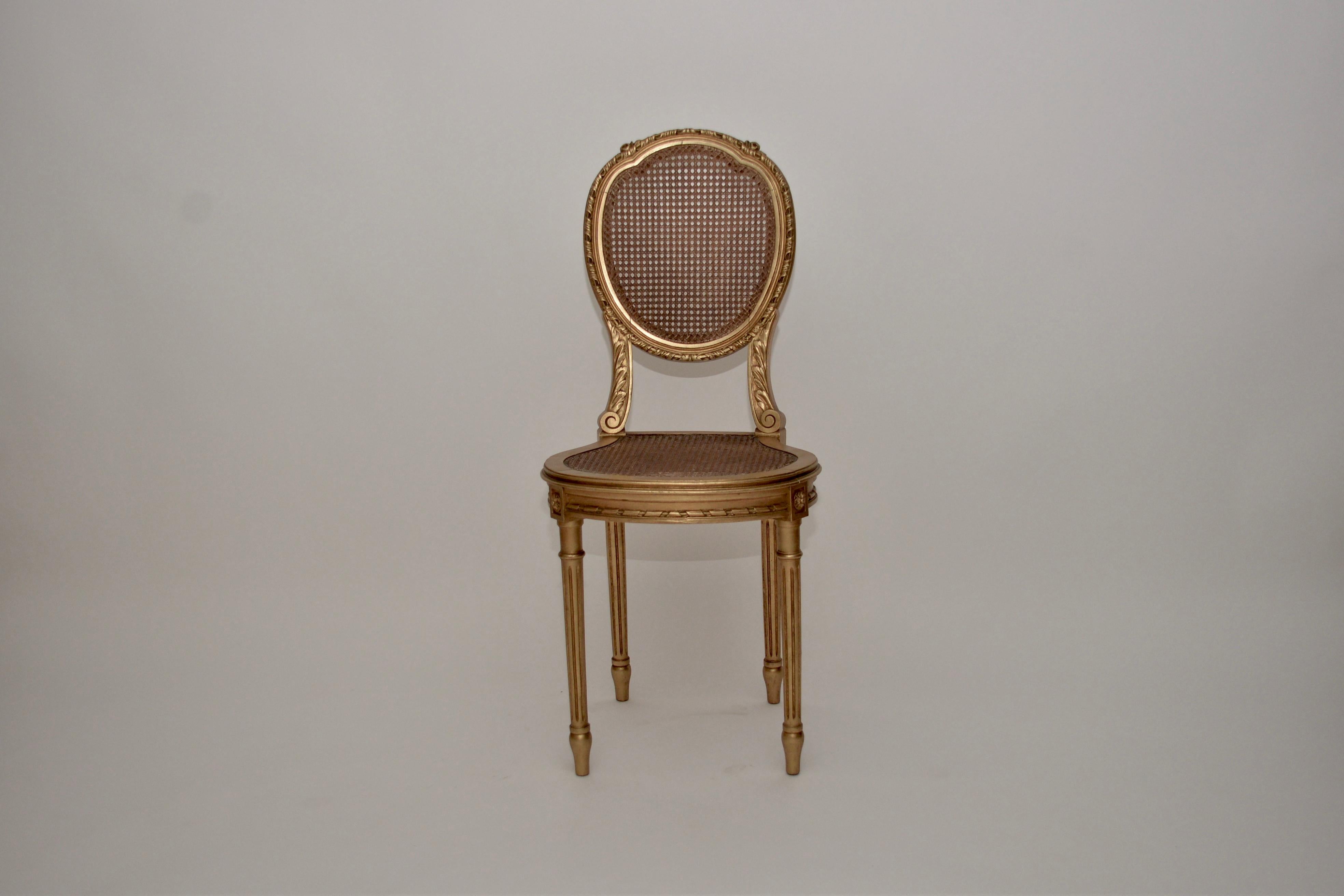 Hollywood Regency Vintage French Rattan Chair