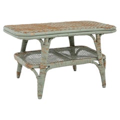 Vintage French Rattan Coffee Table