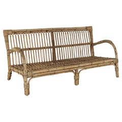 Vintage French Rattan Sofa