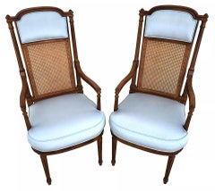 Vintage French Recency Armchairs Dining Pair
