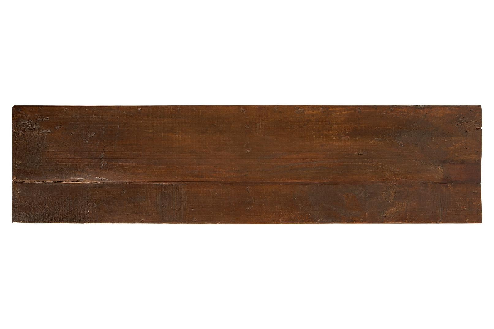 Vintage French Reclaimed Wood Console Table 3