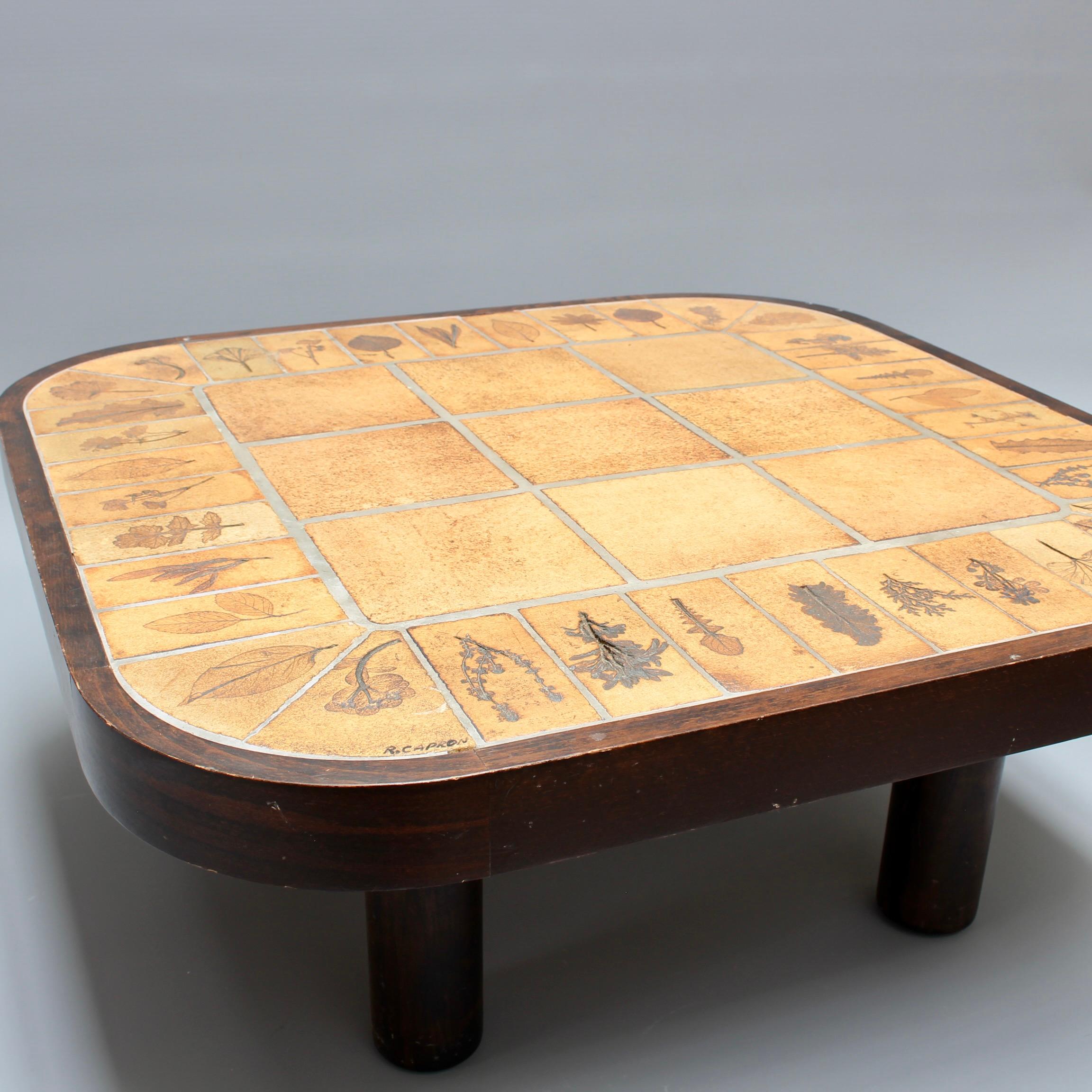 Vintage French Rectangular Tiled Coffee Table by Roger Capron 'circa 1970s' 11