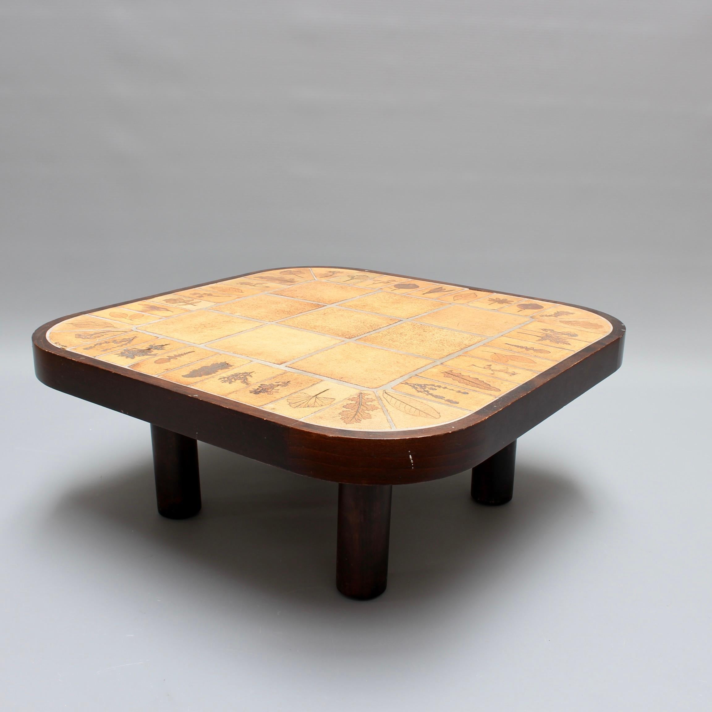 Vintage French Rectangular Tiled Coffee Table by Roger Capron 'circa 1970s' 1
