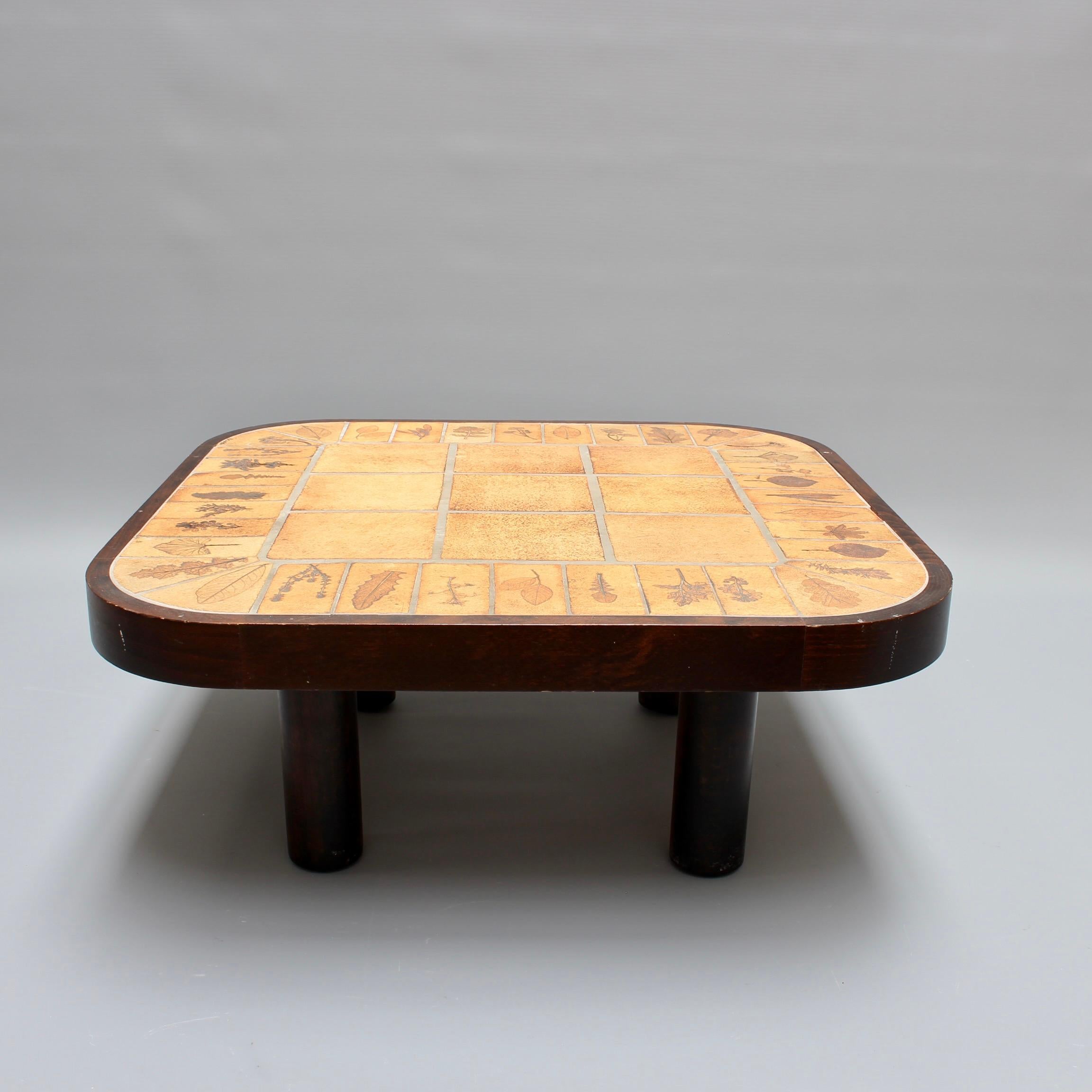 Vintage French Rectangular Tiled Coffee Table by Roger Capron 'circa 1970s' 2