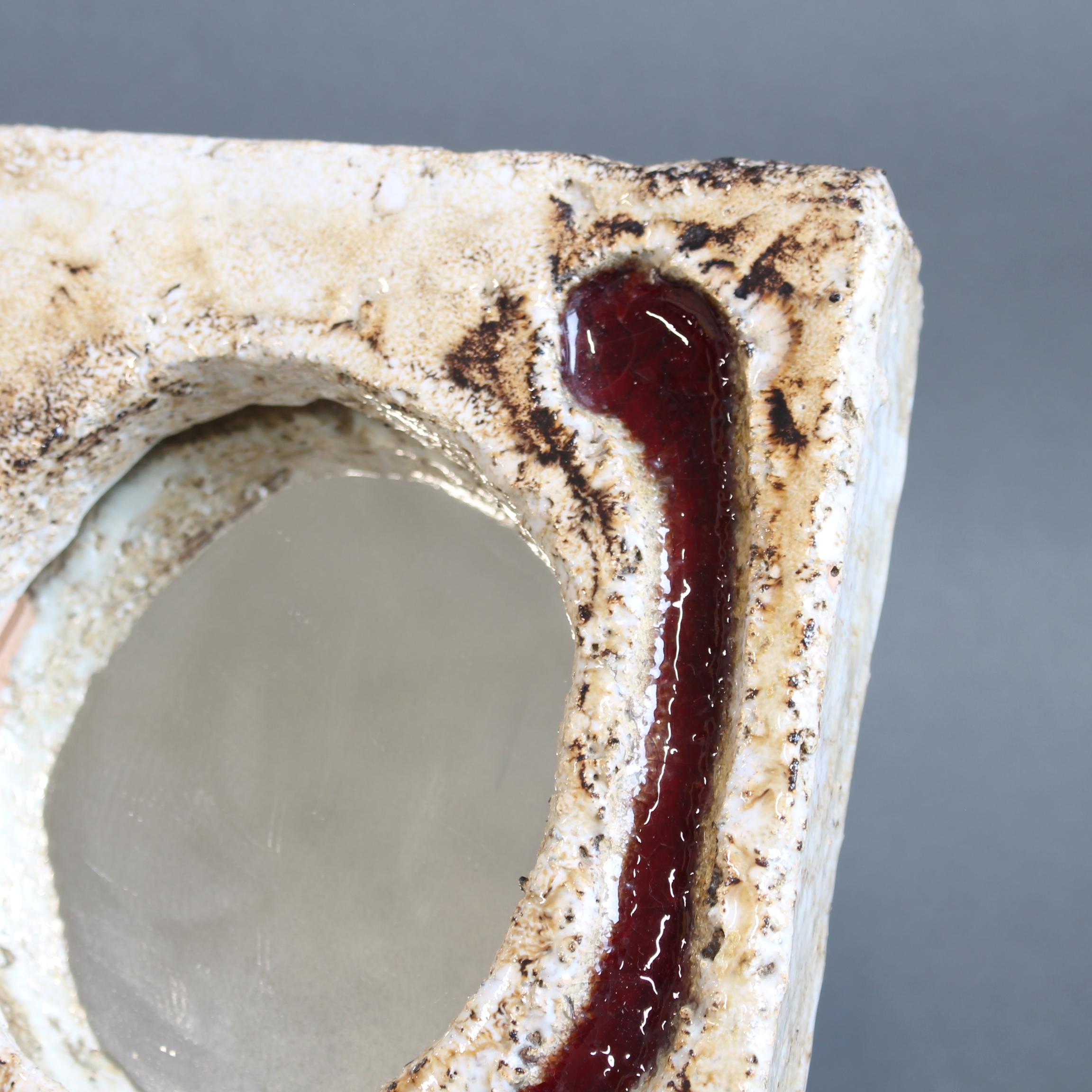 Miroir mural rectangulaire français vintage (a Gallery) Palissy en vente 8