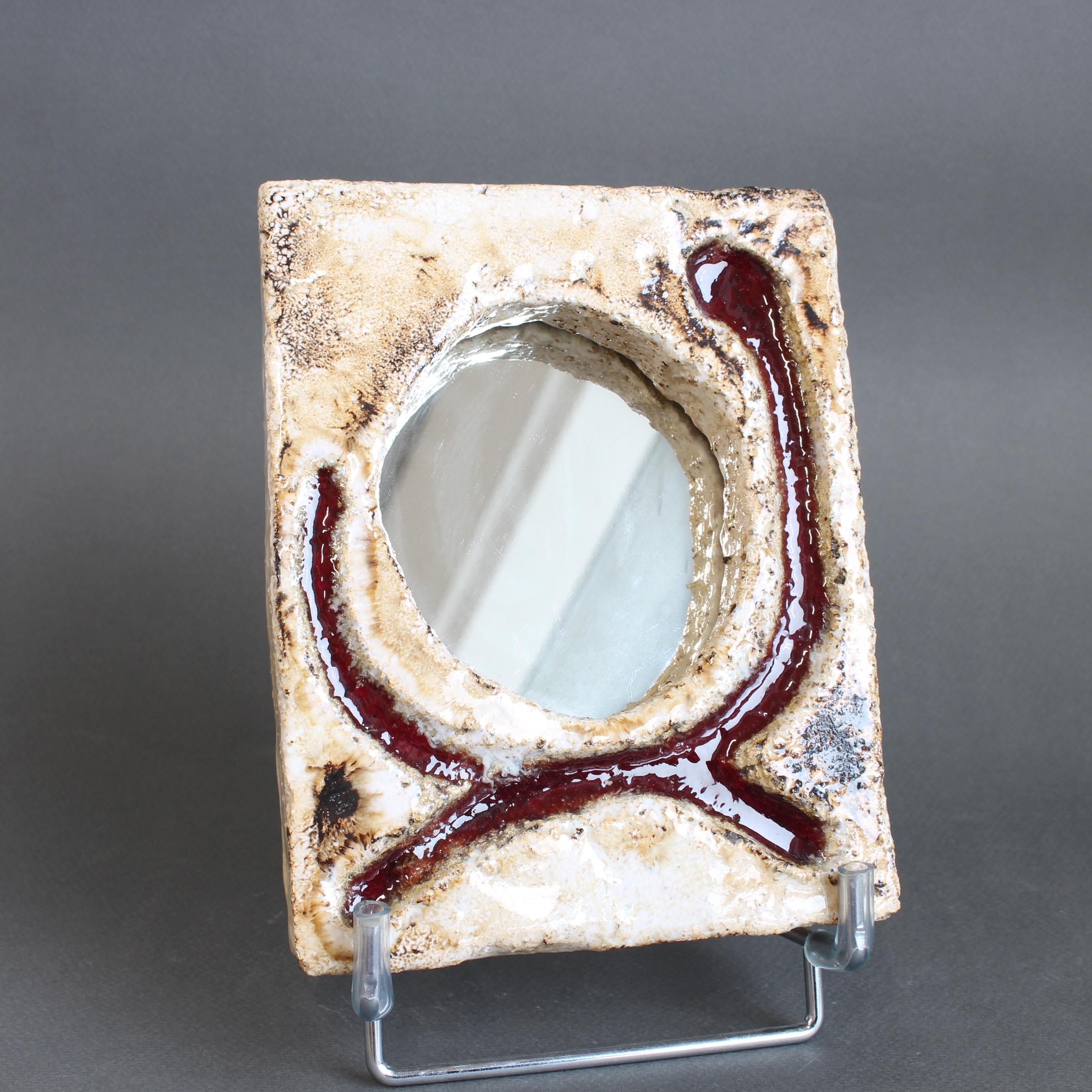 Français Miroir mural rectangulaire français vintage (a Gallery) Palissy en vente