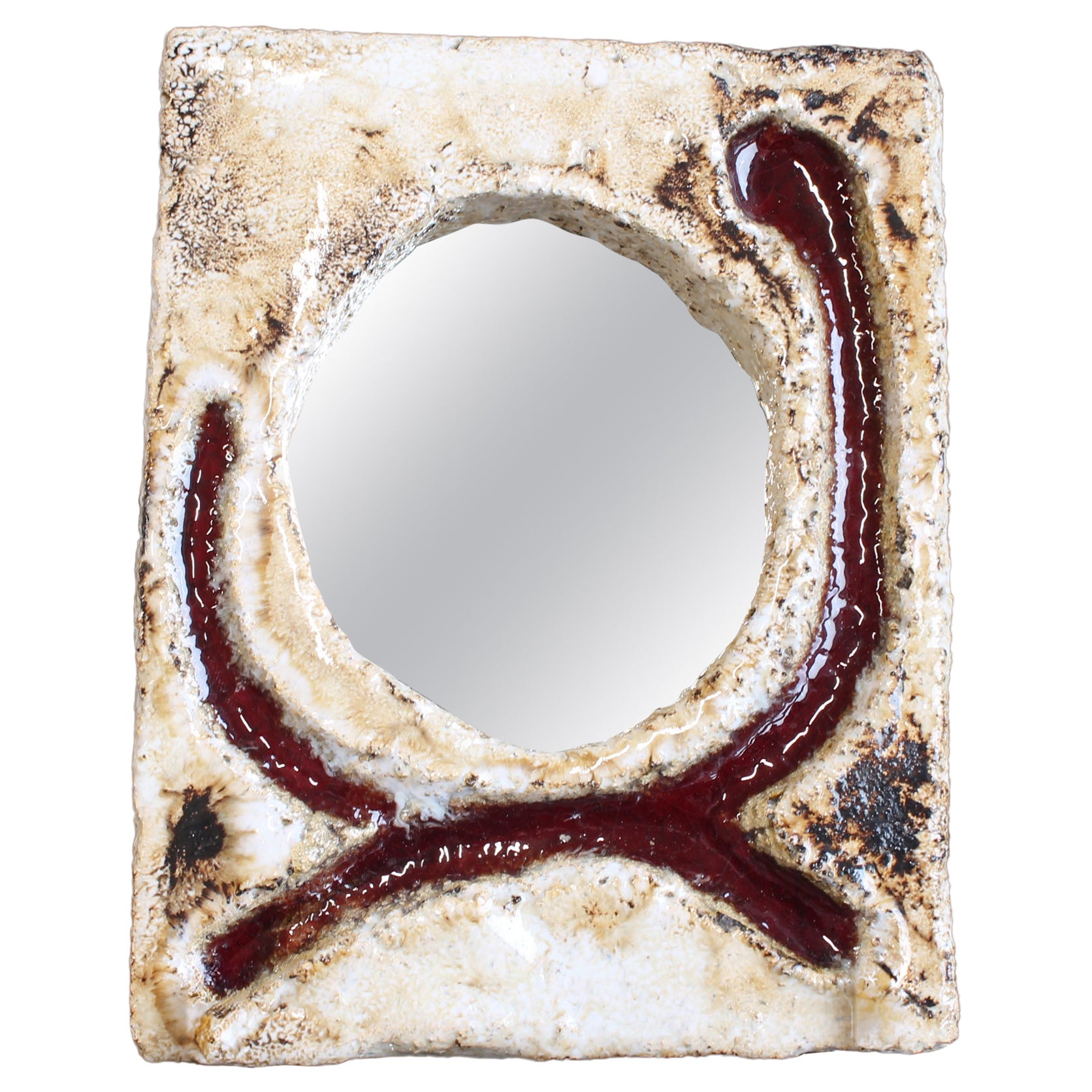 Espejo de pared rectangular francés vintage de Gallery Palissy