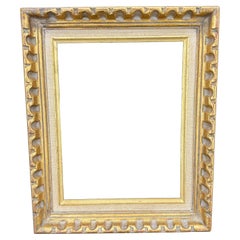 Vintage French Rectangular Wood Gilt Gold Art Frame