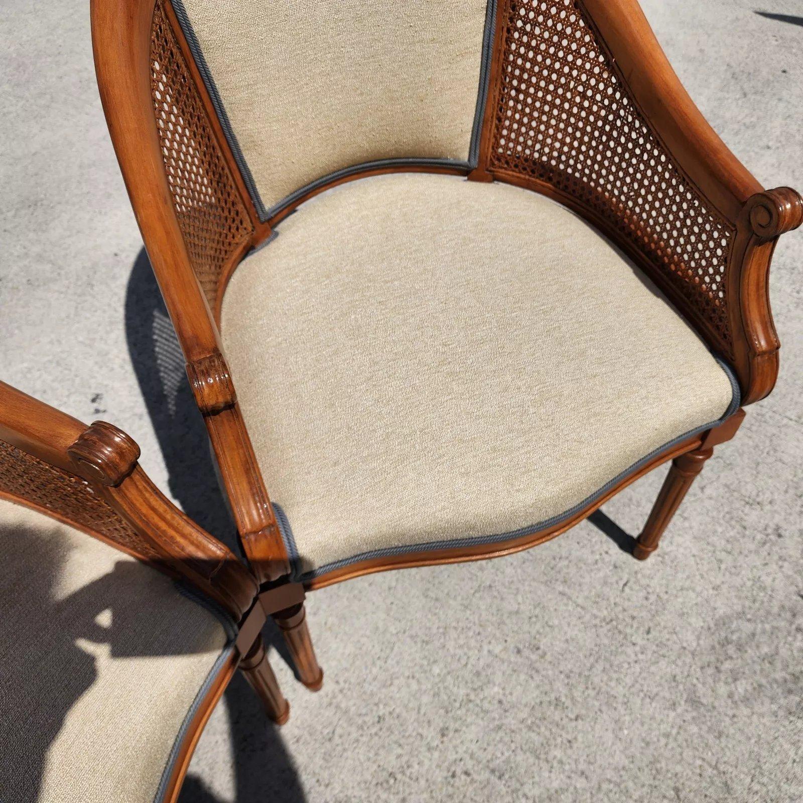 Vintage French Regency Chairs Pair For Sale 5