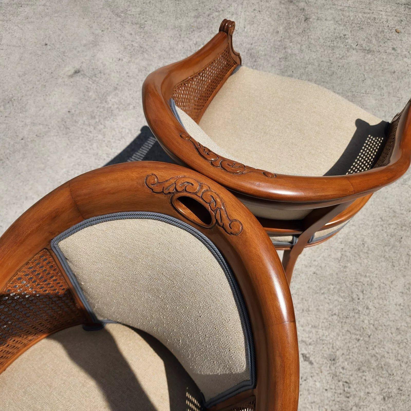 Vintage French Regency Chairs Pair For Sale 8